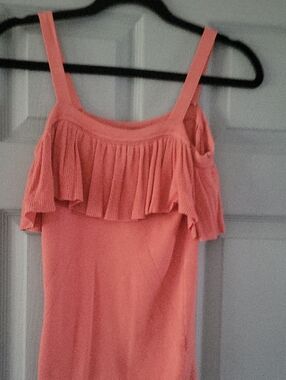 Express Coral Ruffle Camisole
